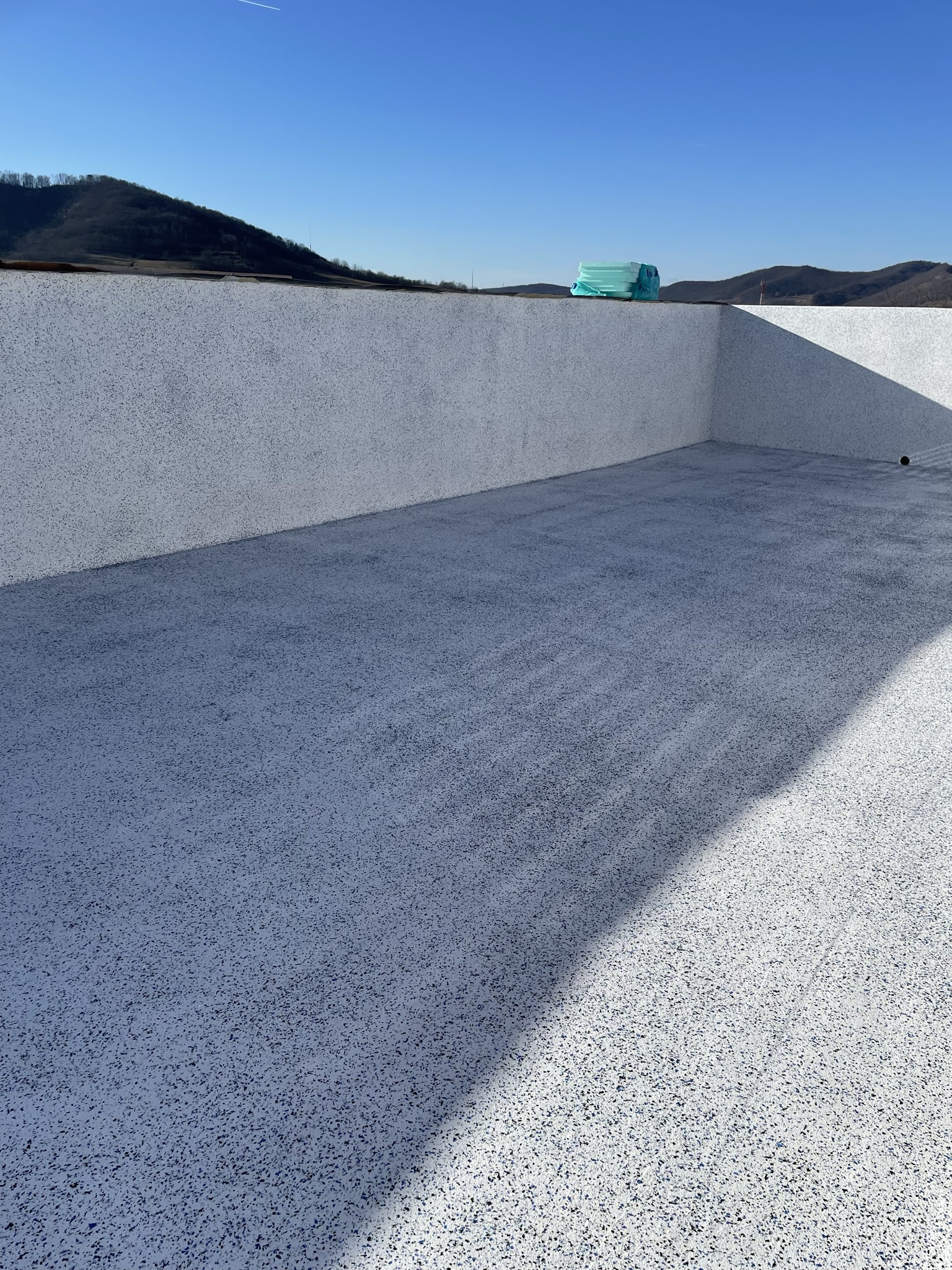 Terrace waterproofing with decorative finish