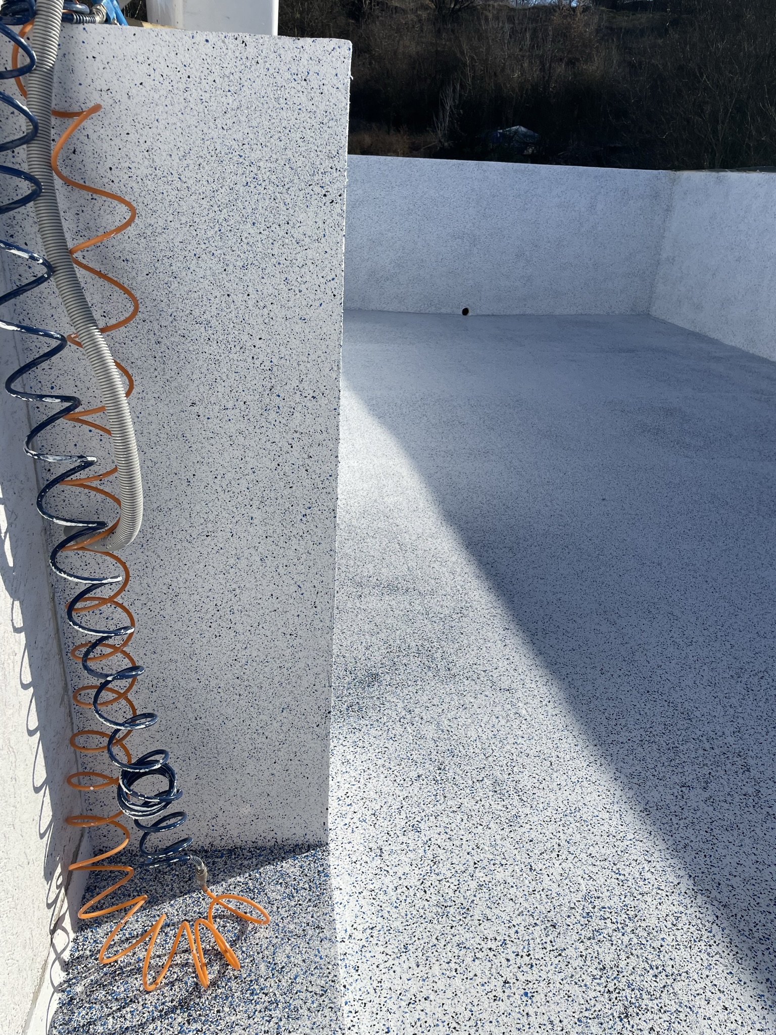 Waterproofed terrace