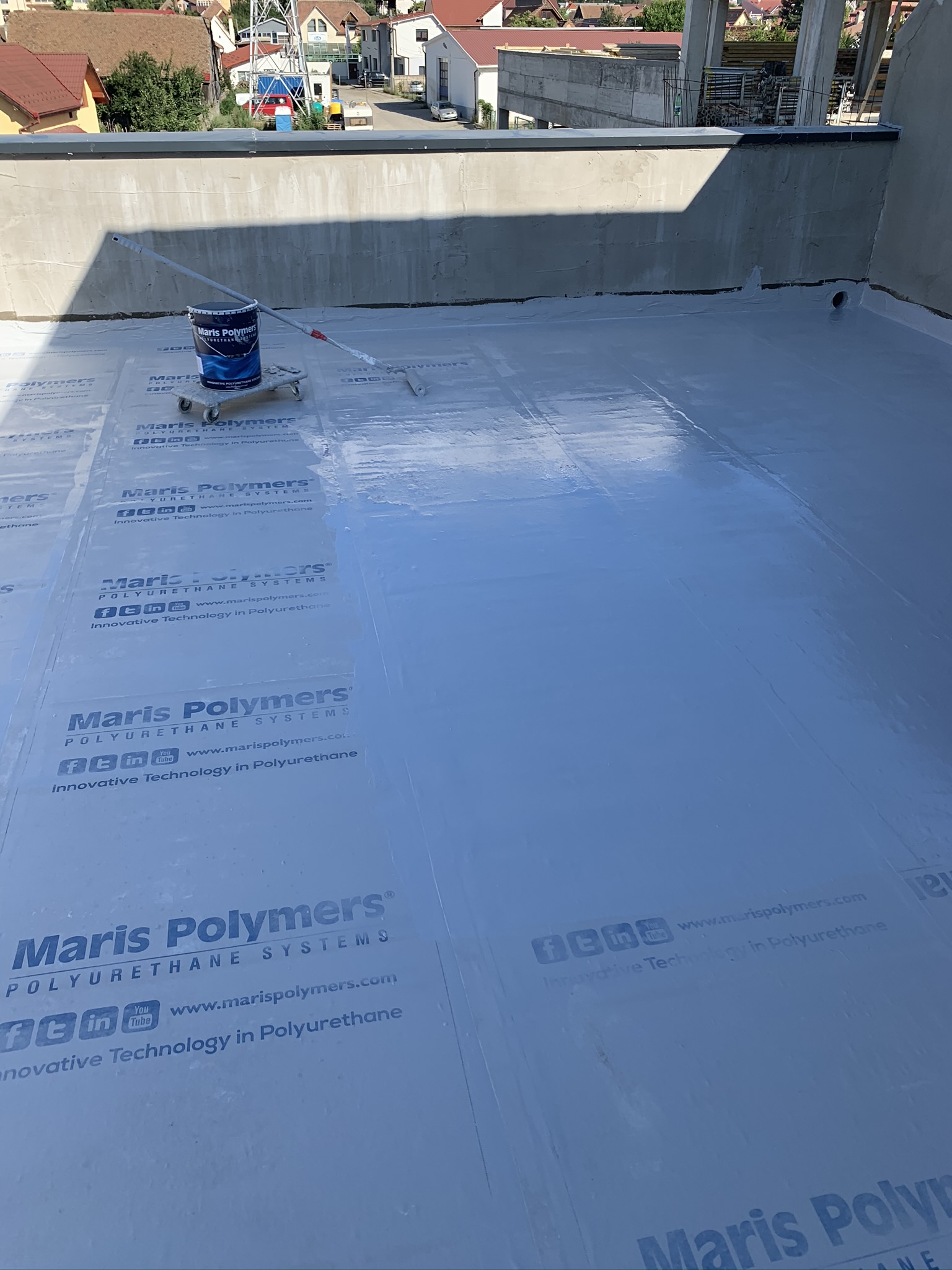 Membrane application on roof