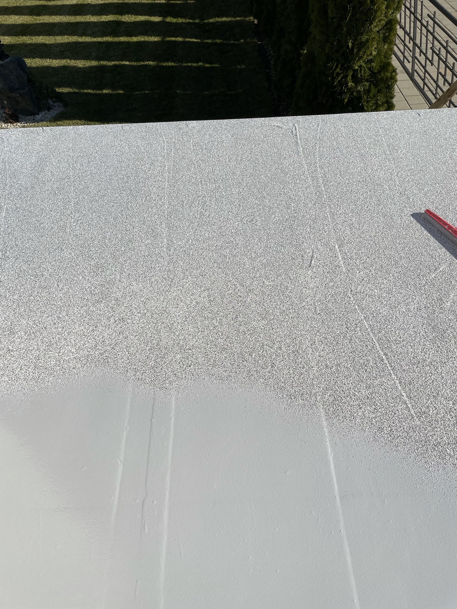 Waterproofed terrace balcony