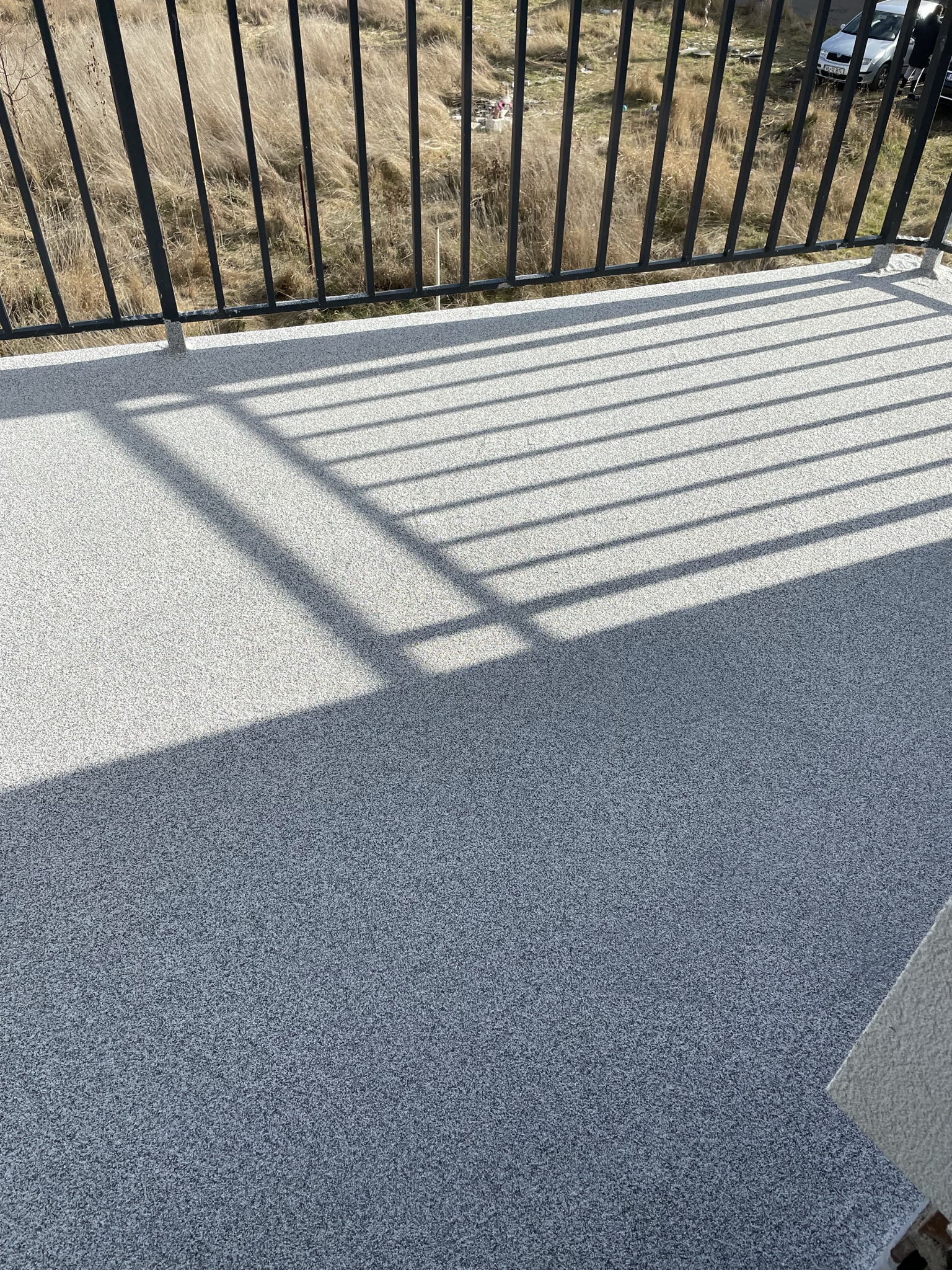 Balcony with waterproofing